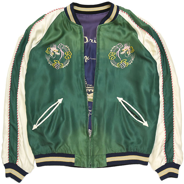 東洋スカジャン「DUELLING DRAGONS×U.S.S PRINCETON」龍サテンスカ