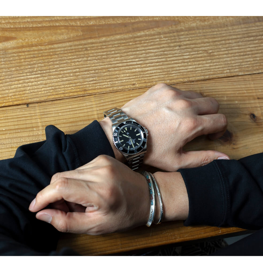 NAVAL WATCH Produced by LOWERCASE ナバルウォッチ FRXE001 3連メタル