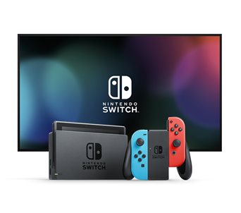 Nintendo Switch Console with Neon Red & Blue Joy-C | Mutual