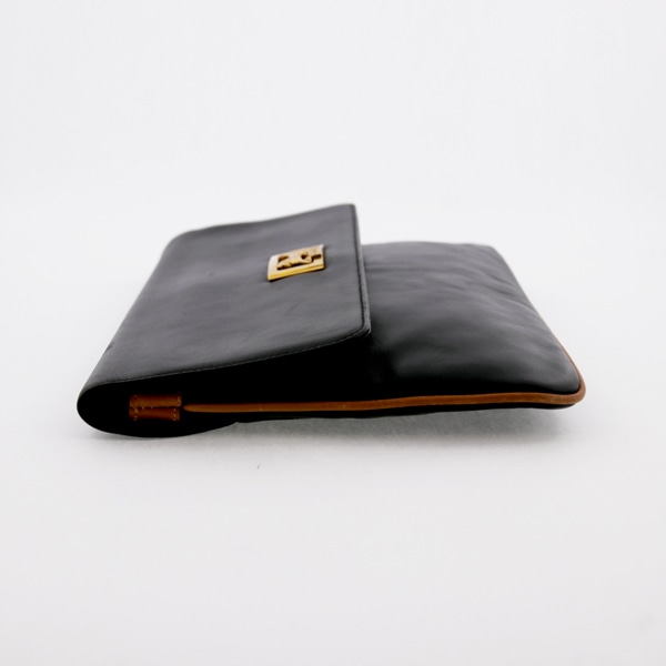 CELINE セリーヌ ラホースキャリッジ クラッチバッグ 中古(ブラック