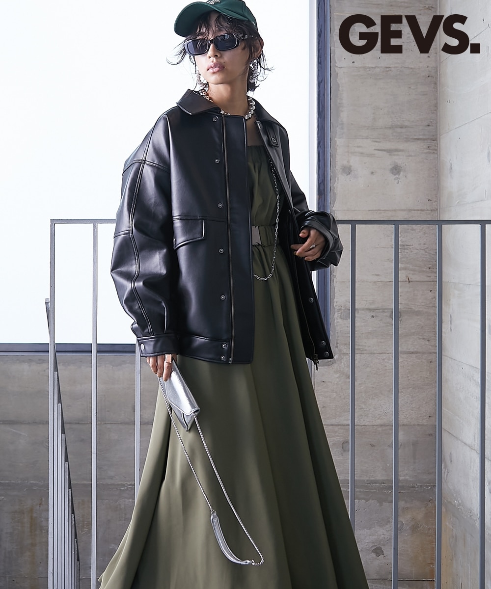 ベアトップマキシワンピース(共布ベルト付)＜大きいサイズ有＞GEVS