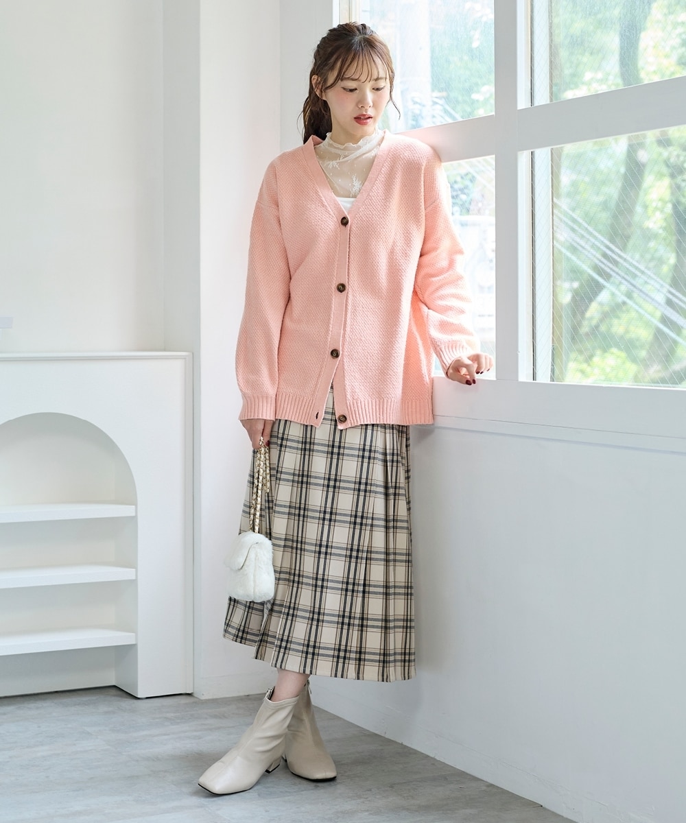 大きいサイズ＞ ゆるシルエットカノコ編カーディガン 通販【ニッセン】