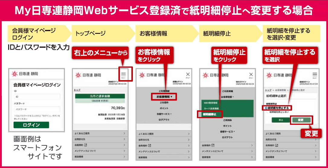 My日専連静岡Webサービス