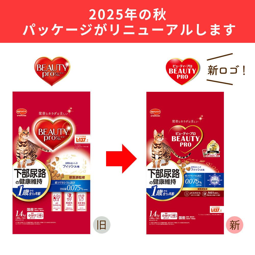 ビューティープロ キャット 下部尿路の健康維持 1歳から | 日本ペット