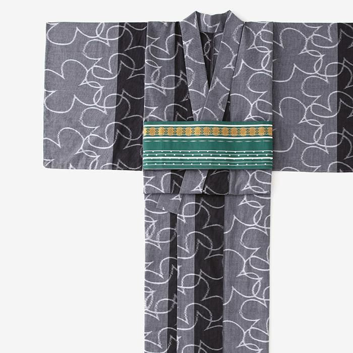 お仕立て別】久留米絣 反物／しあわせ 濡羽色（ぬればいろ）