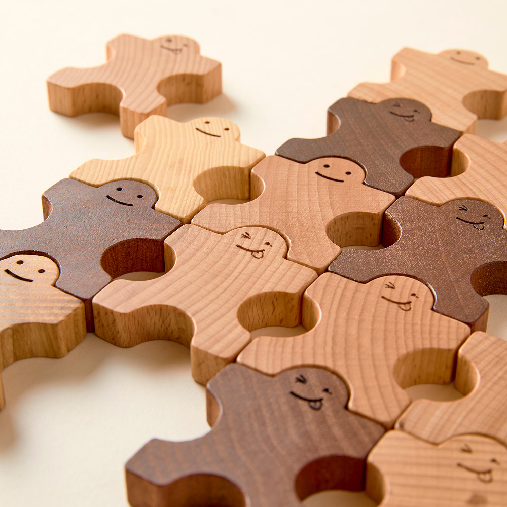 1歳 2歳 知育玩具 積み木,ドミノ,ブロック 組んであそぼうともだち