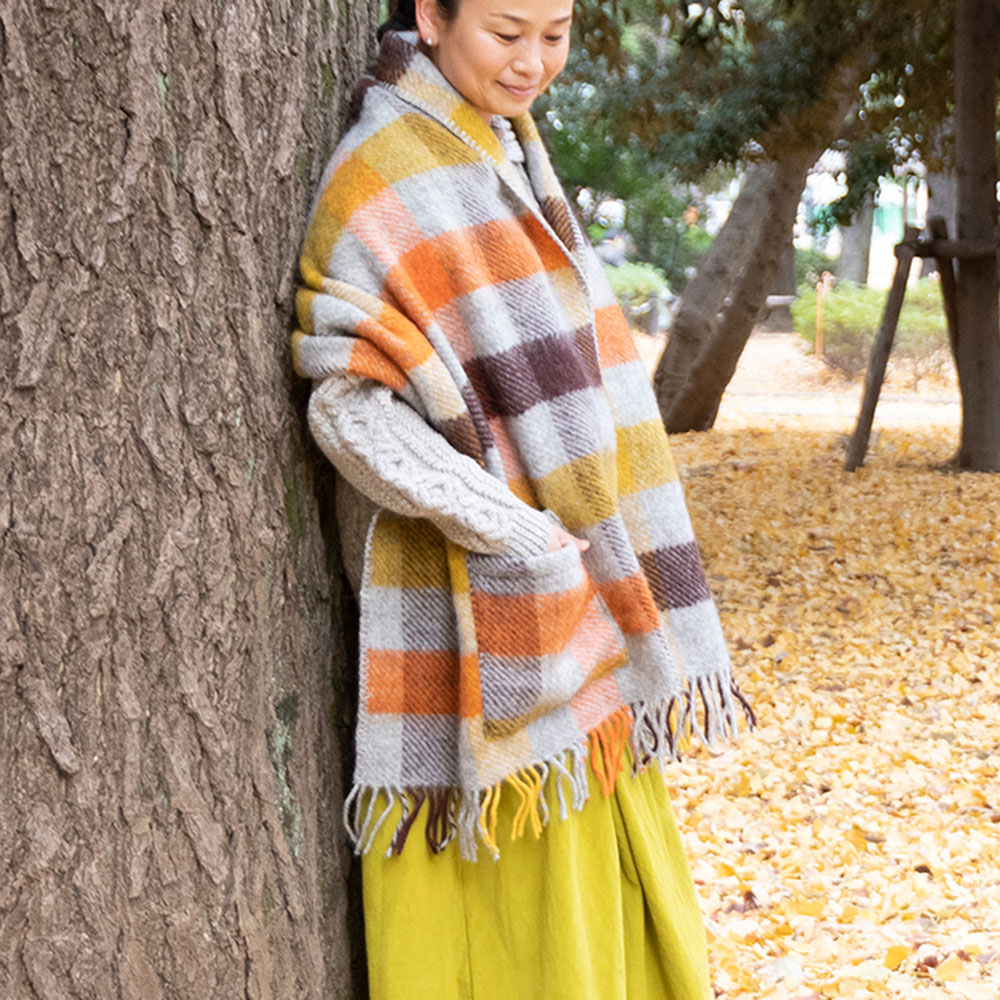 PLAIN PEOPLE ＊SULTAN圧縮ウールニット片袖ストール FLOAT圧縮片袖