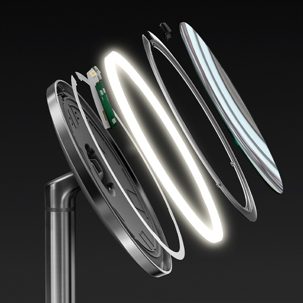 センサーミラー ミニ / ローズゴールド ST3010 拡大鏡10倍simplehuman