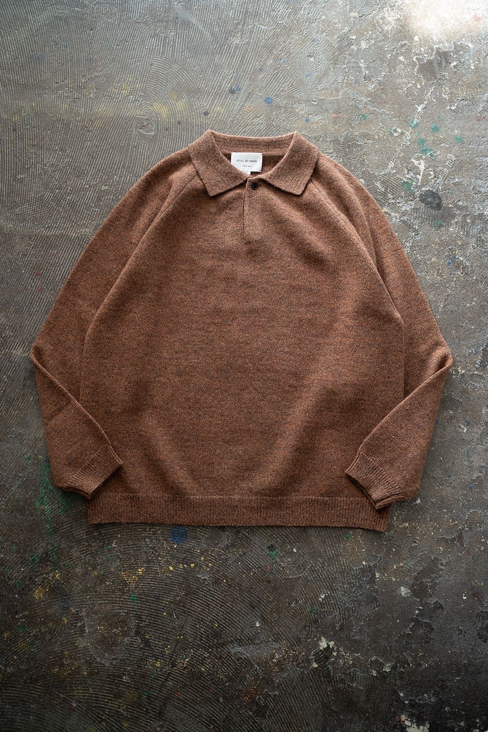 STILL BY HAND - 【ラスト1点】【24AW】7Gニットポロ(ORANGE) | Salty
