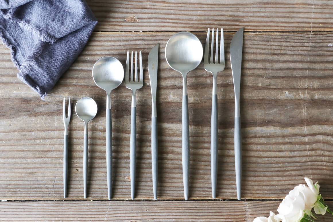 CutipolカトラリーGOA GREY MATTE x SILVER クチポール ～ サラグレース