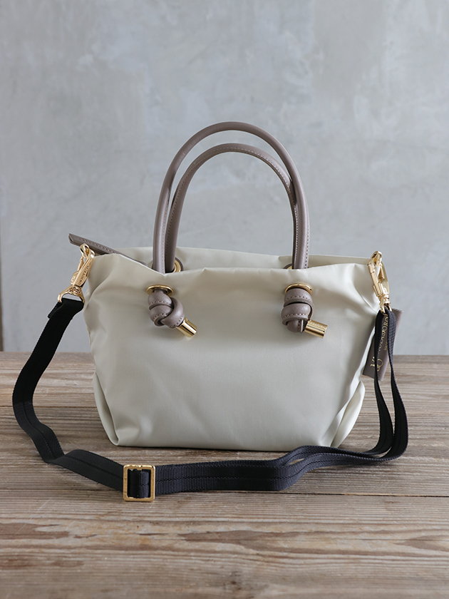 VIOLAd'OROバッグBIANCAアイスグレーxトープ XS