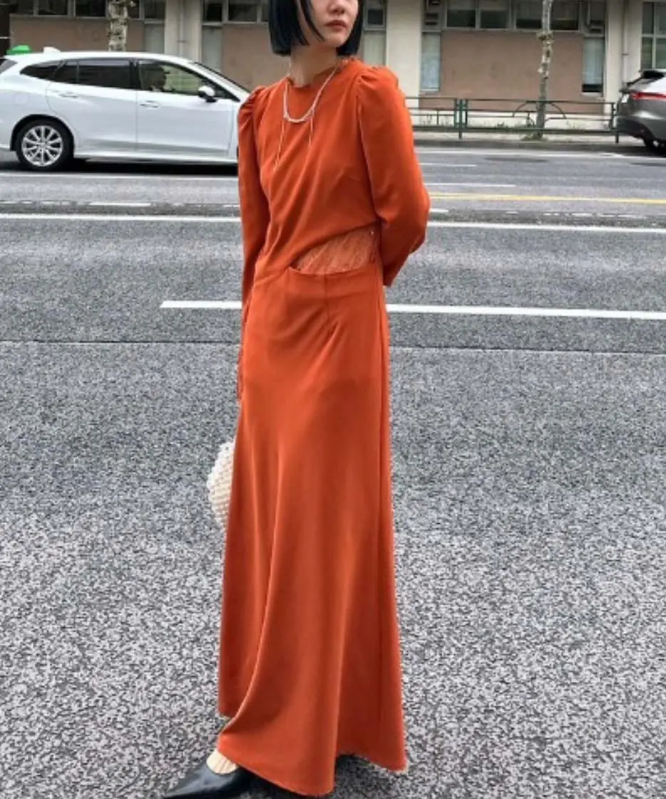 Sサイズ】HOLE SPANGLE LACE DRESS Ameri VINTAGE（アメリヴィンテージ