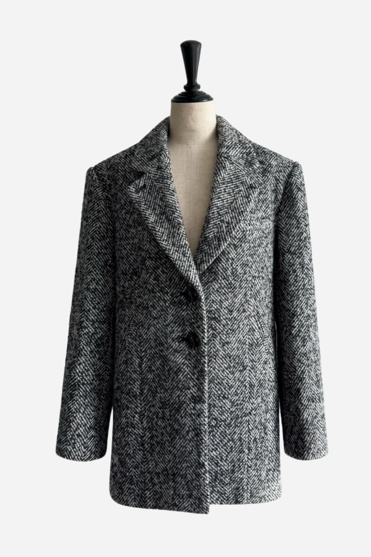Herringbone Over Size Jacket Coat – shéller / シェリエ