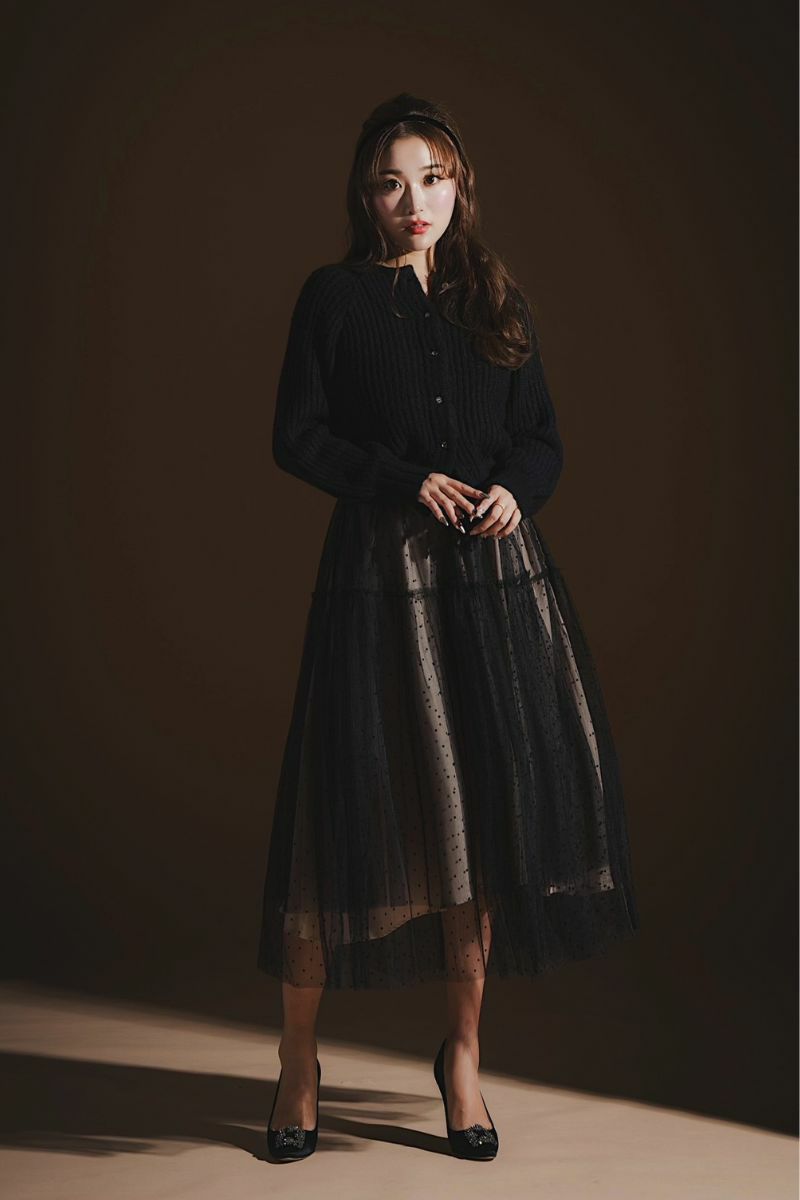 クラシカルドットチュールスカート – shéller / シェリエ