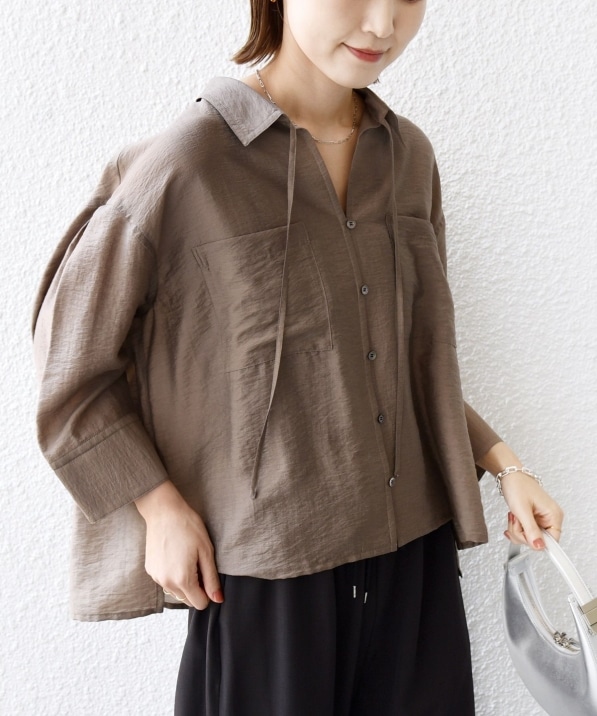 手洗い可能〉シアー シルク混 オープンカラー シャツ｜ SHIPS 公式サイト