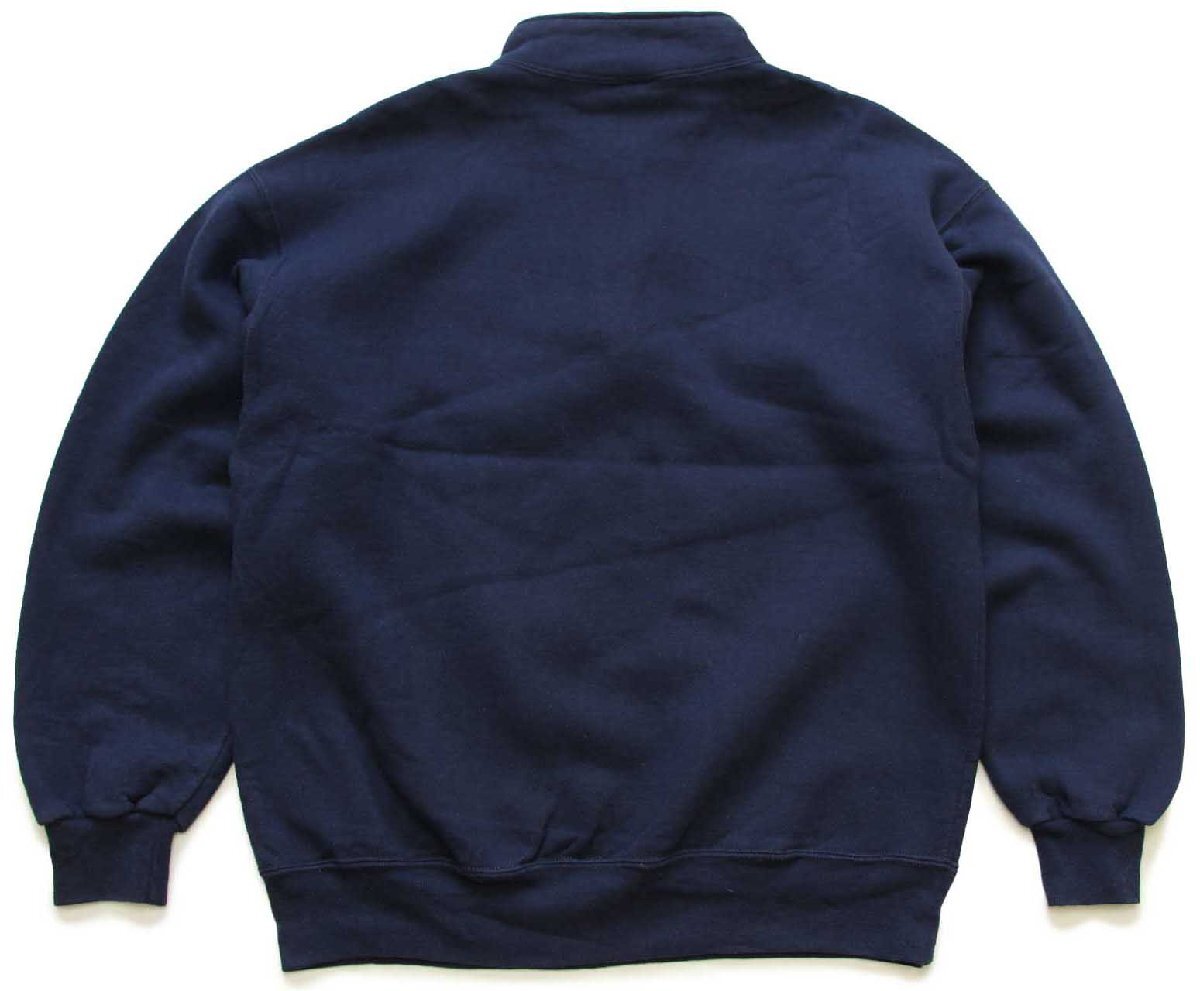 90s USA製 RUSSELLラッセル 無地 ハイネック ハーフジップ スウェット