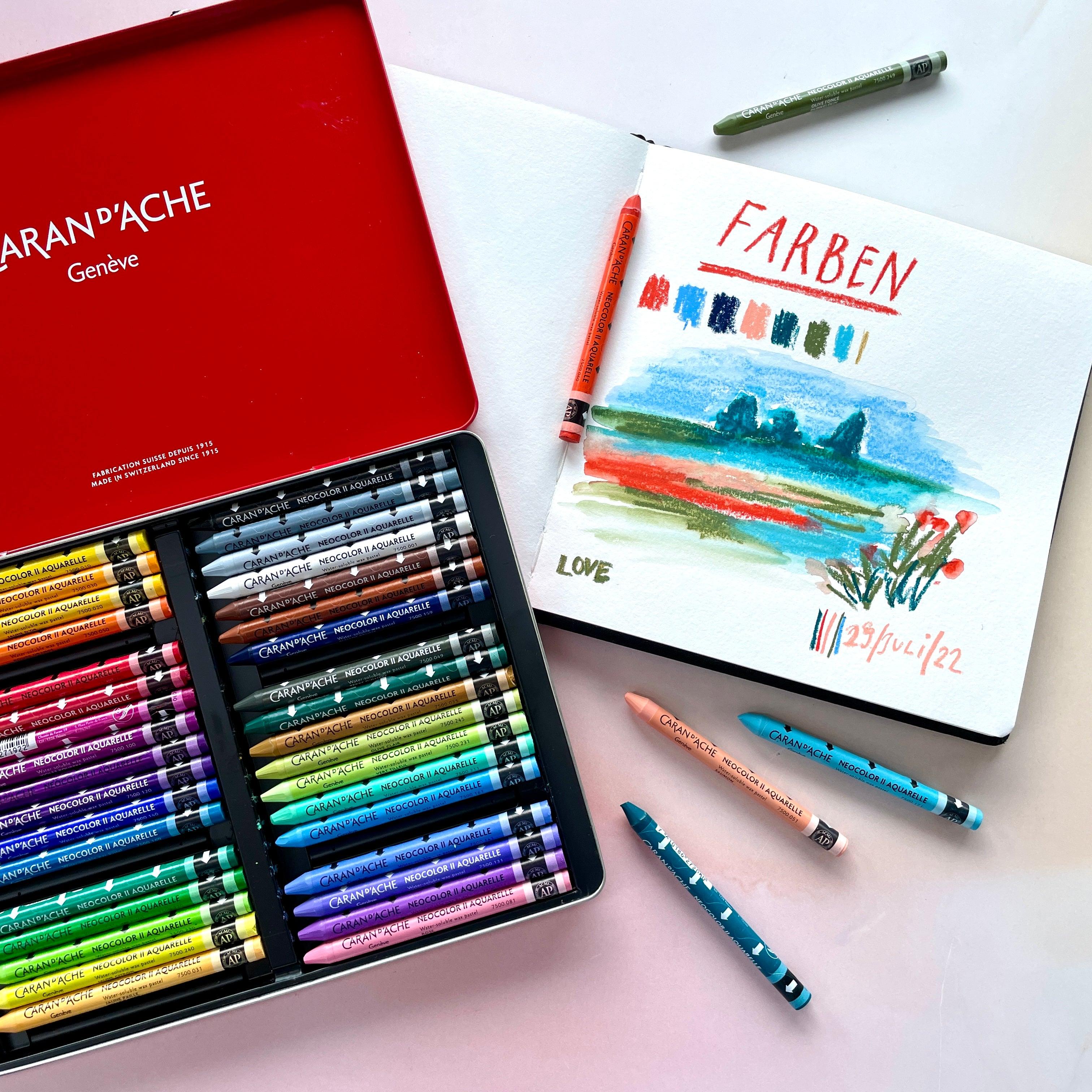 Neocolor II Set of 40 Watercolorable Wax Pastel Crayons – Stifteliebe