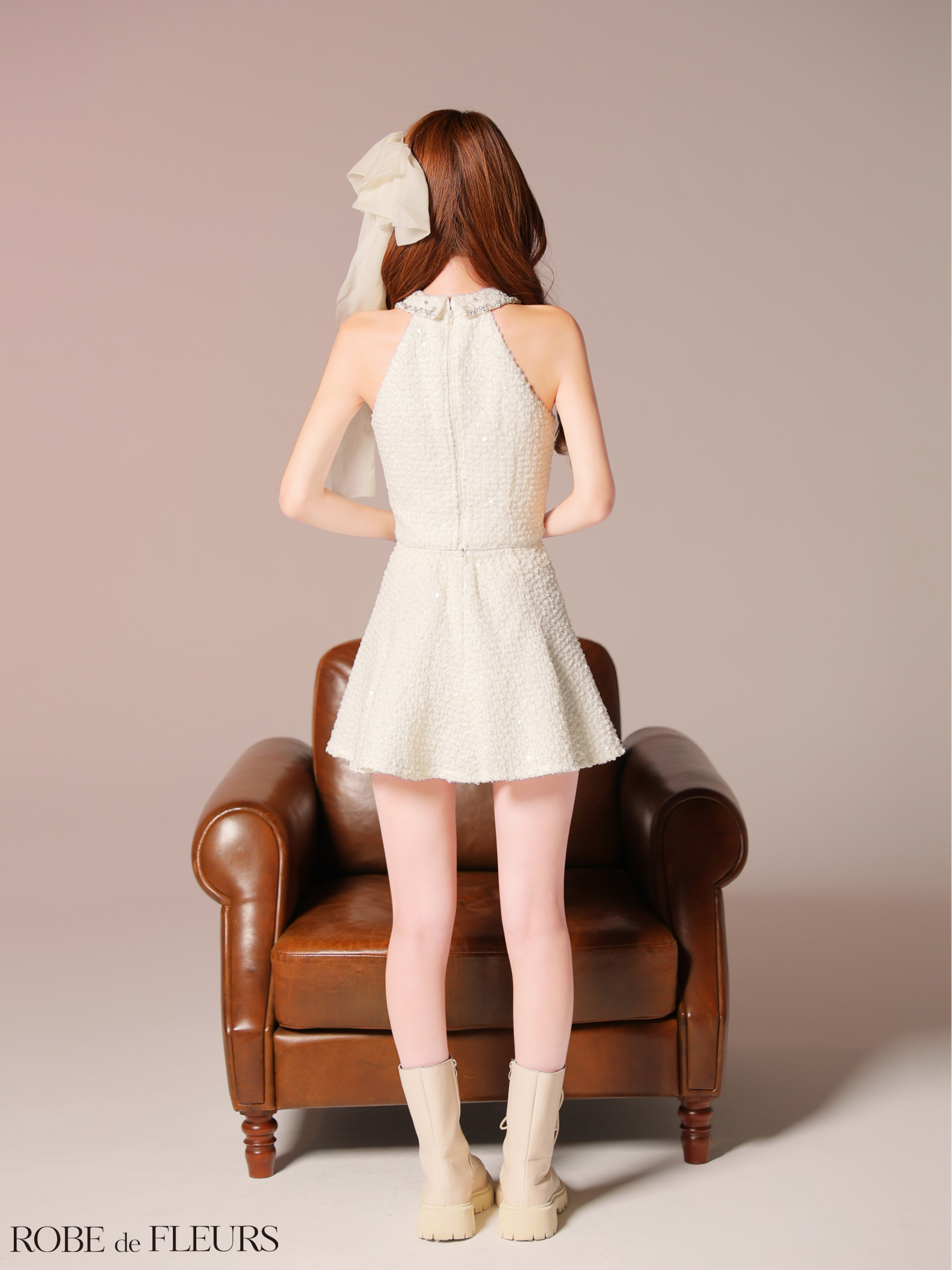 XSサイズあり【ROBE de FLEURS/ローブドフルール】スパンコール