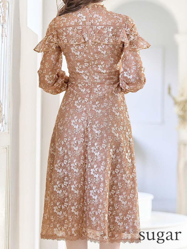 XS-Lサイズあり【SETTAN/セッタン】総レース/ ハイネック/ 長袖/ 袖