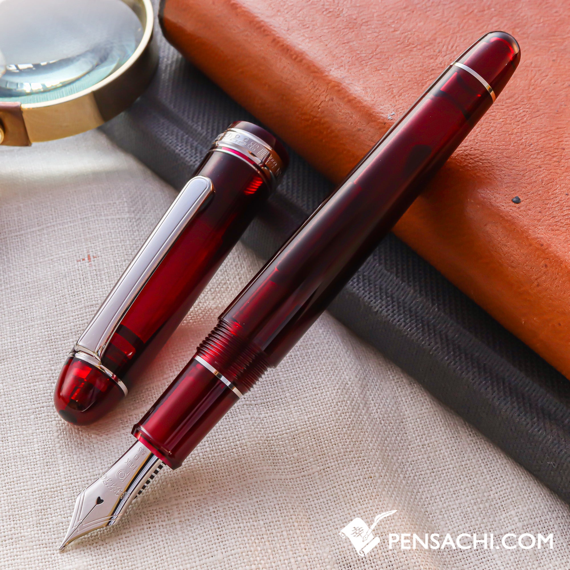 PLATINUM #3776 Century Rhodium Fountain Pen - Bourgogne | PenSachi
