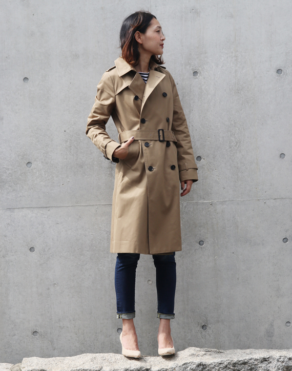 ずっと欲しかったHYKE(ハイク)のトレンチコート。似合うサイズを身長