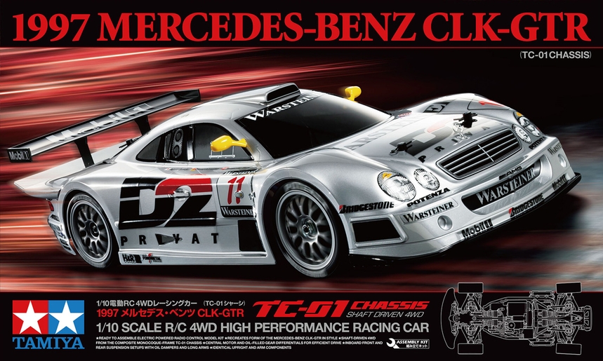 Tamiya 58731 1/10 RC 4WD TC-01 Chassis Mercedes-Benz CLK-GTR 1997