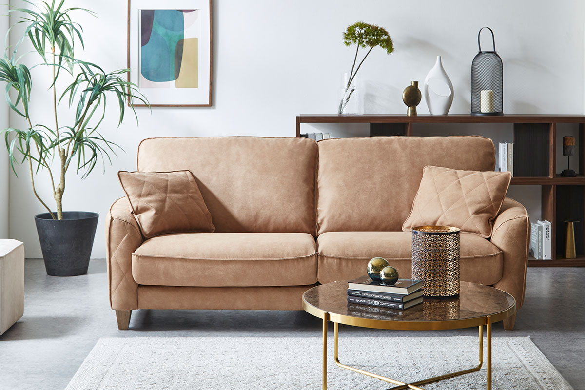 PM02:51】（2/2）トリムソファベンチ（ブラウン） PM02:51】（2/2