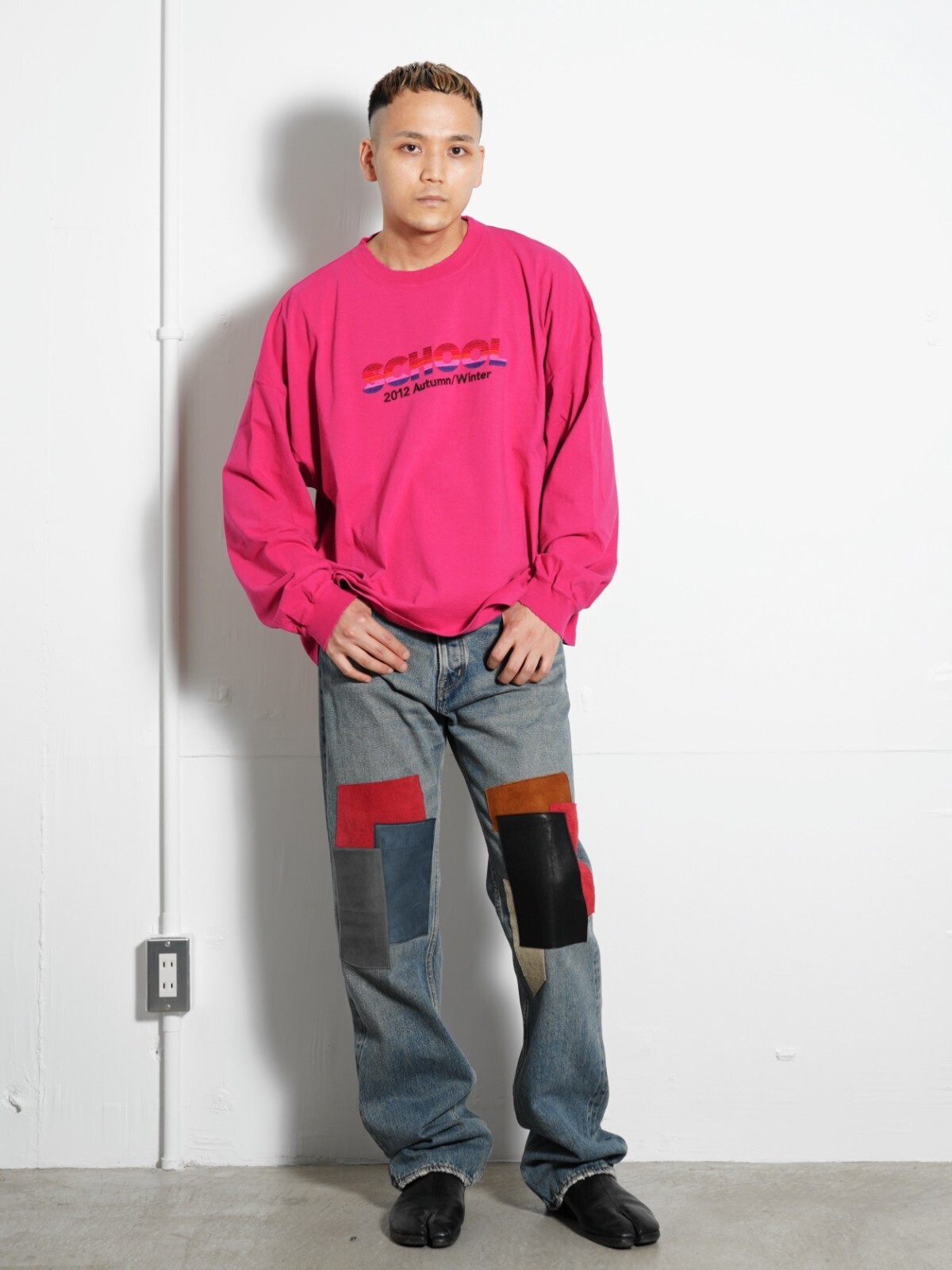 SCHOOL”刺繍 ヴィンテージロングTシャツ - ダイリク レディース