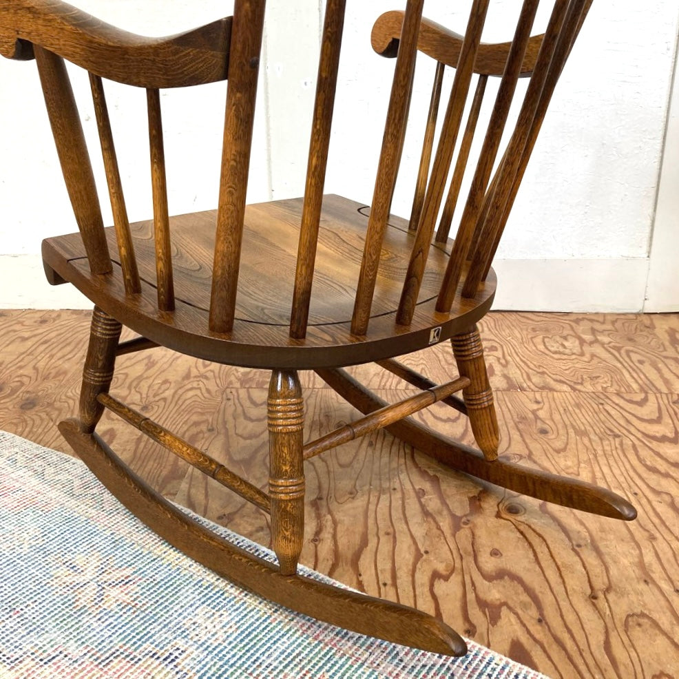 飛騨産業 / HIDA 穂高 ロッキングチェア キツツキマーク 中古 揺れ椅子