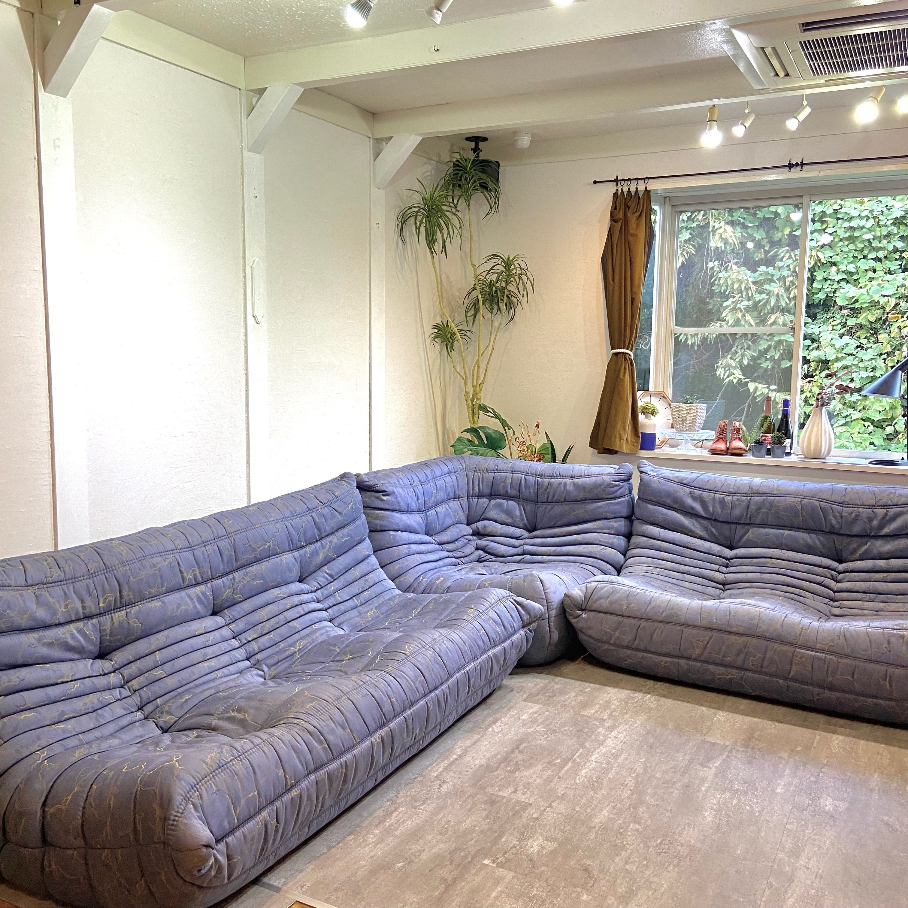 リーン・ロゼ ligne roset トーゴ 3Pソファ 3人掛け キルトカバー付き