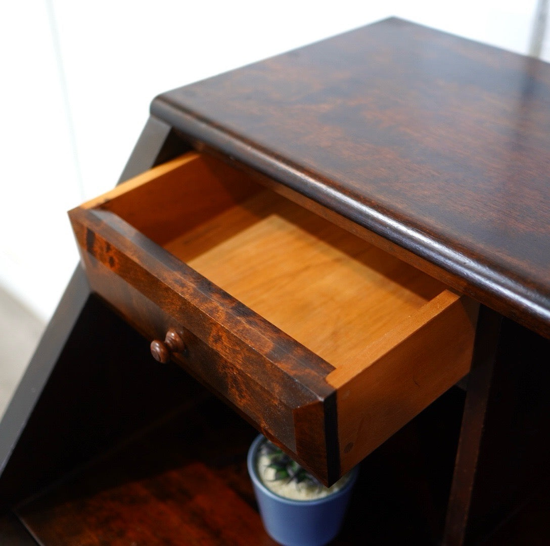 松本民芸家具 T型ライティングビューロー 文机 中古 本棚 古民家