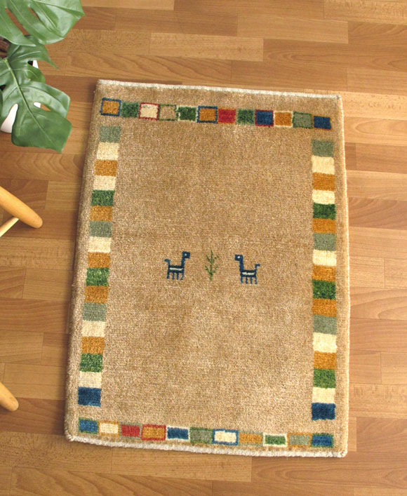 楽天市場】ギャッベ 玄関マット90cmサイズ：キリム＆絨毯