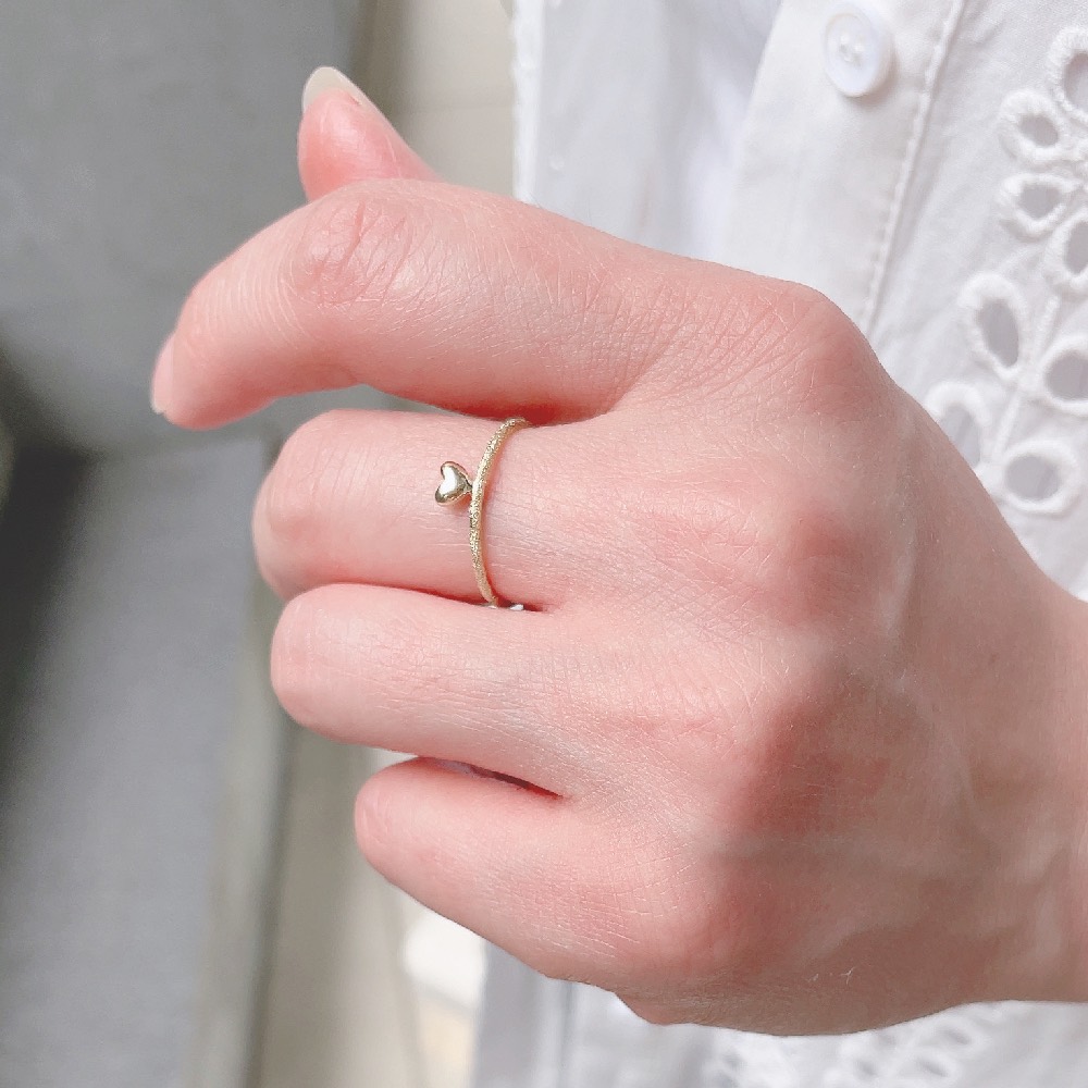 楽天市場】【日本製 18金 華奢リング】 ハート リング 指輪 ピンキー