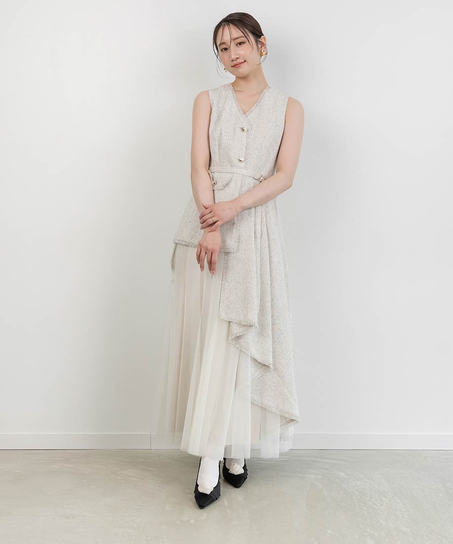 チュールレイヤードジャケットワンピースRANDA公式サイト