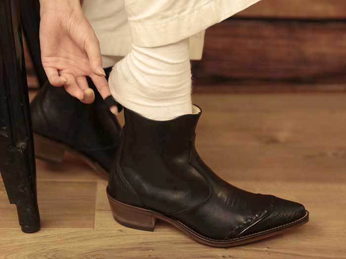 トラッカーズ（TRAKAR'S）14305 Black-Liz×Black（リザード型押し）の