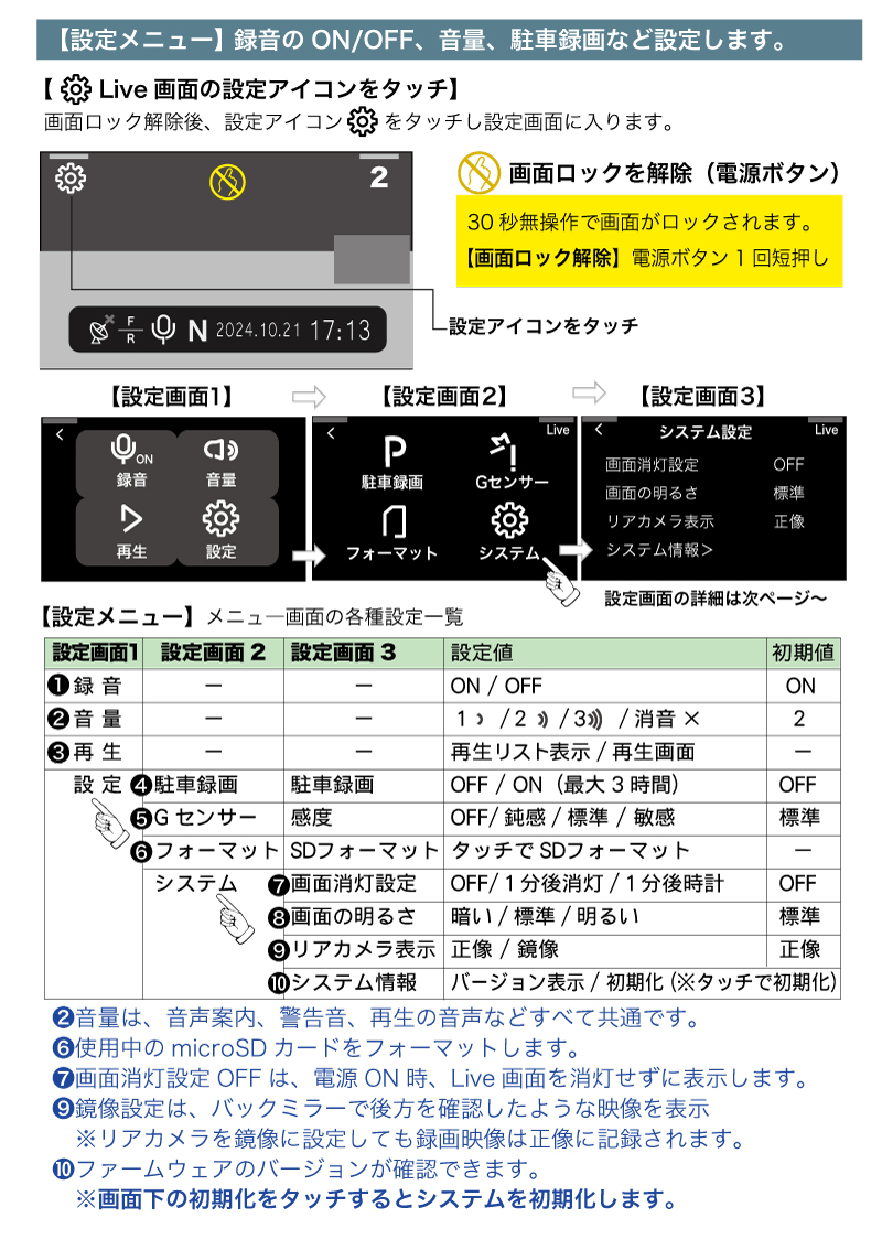 使い方｜DVR-NEO360 360°+リア 2カメラドライブレコーダー｜ドライブ