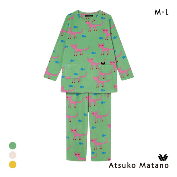ワコール マタノアツコ フリース 長袖 パジャマ 上下セット ルーム