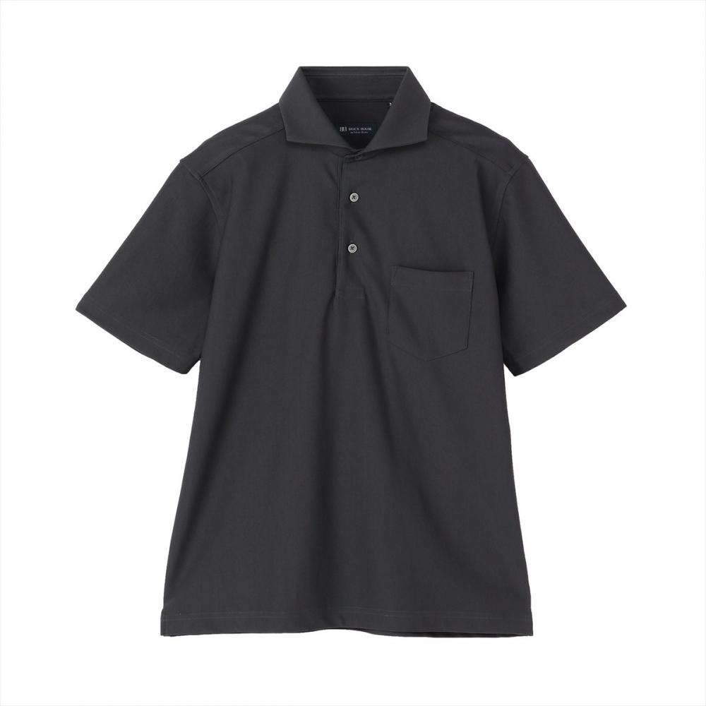 ビズポロ ポロシャツ コンフォートドライ 半袖 メンズ(S ブラック