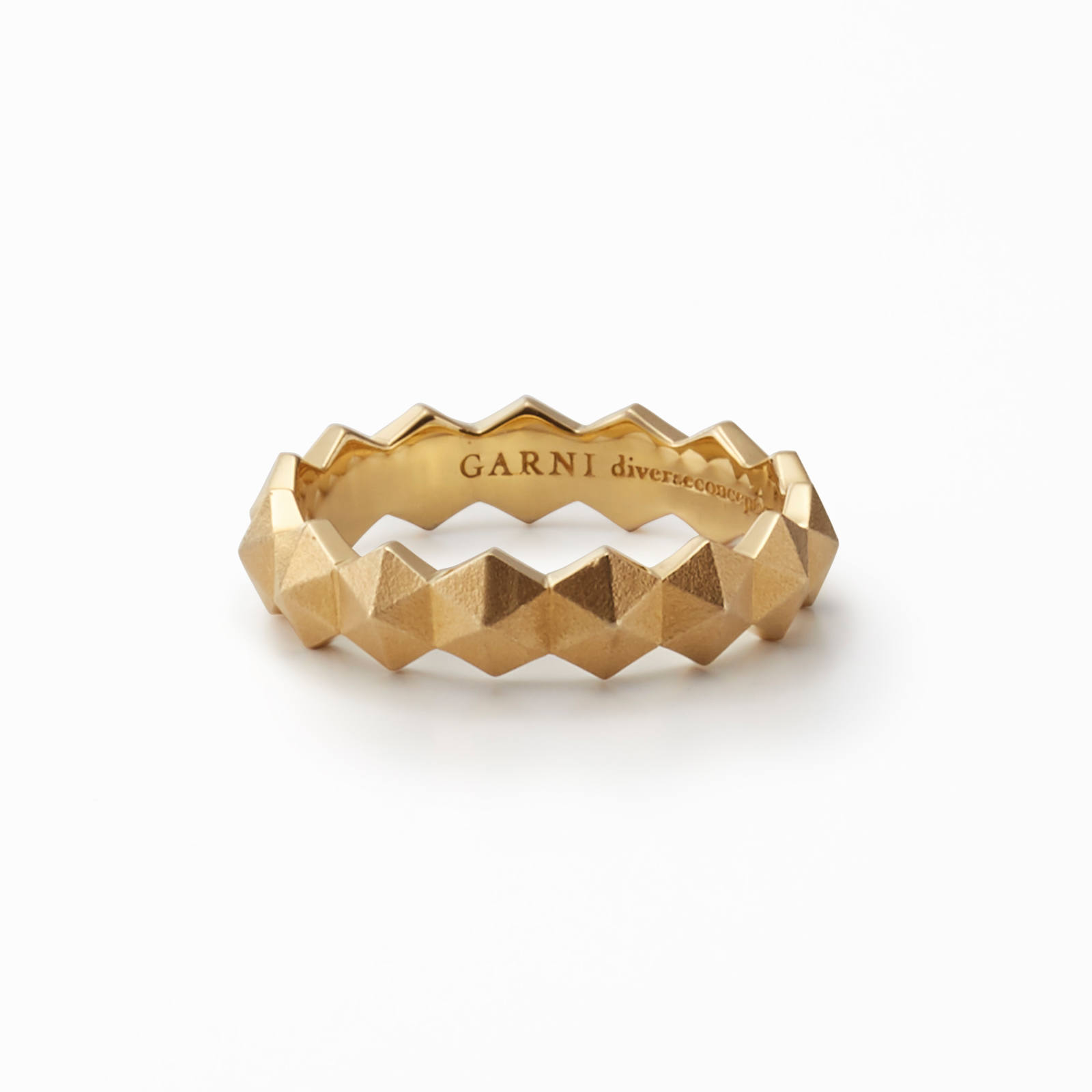 GARNI - Honeycomb Studs Ring - S / ゴールド | Tempt