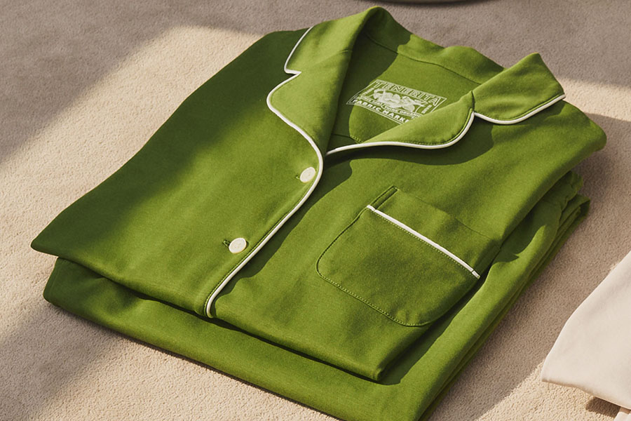 80/1ダブルジャージパジャマ 新色リーフグリーン: ｜オーガニック