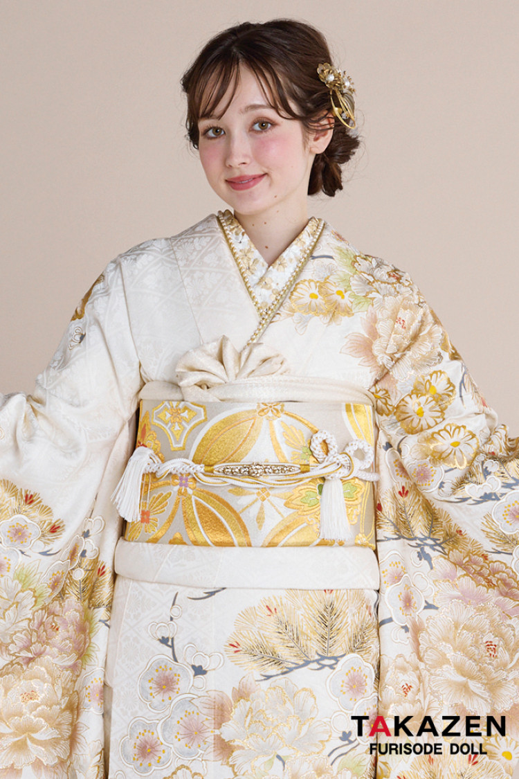 510z29, 411y16,小物類☆人気！振袖 高身長な方にも 古典柄 金彩