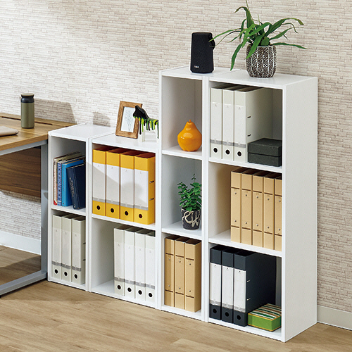 たのめーる】YAMAZEN カラーボックス A4ブラザーズ 2段 幅250×奥行290