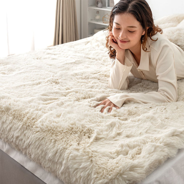 クリアランス】MOUU《ムー》ムートン調 敷きパッド シングル 洗える