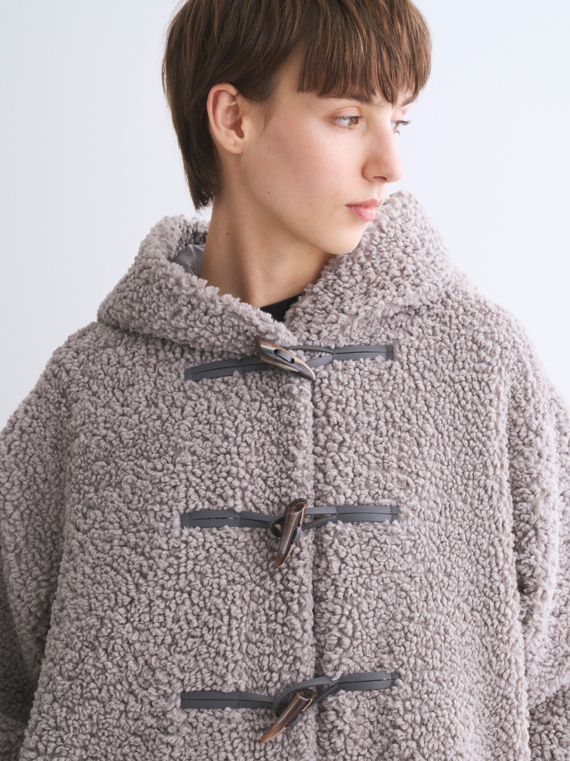 Aubrey】Poodle boa duffle coat｜スリードッツ オフィシャル