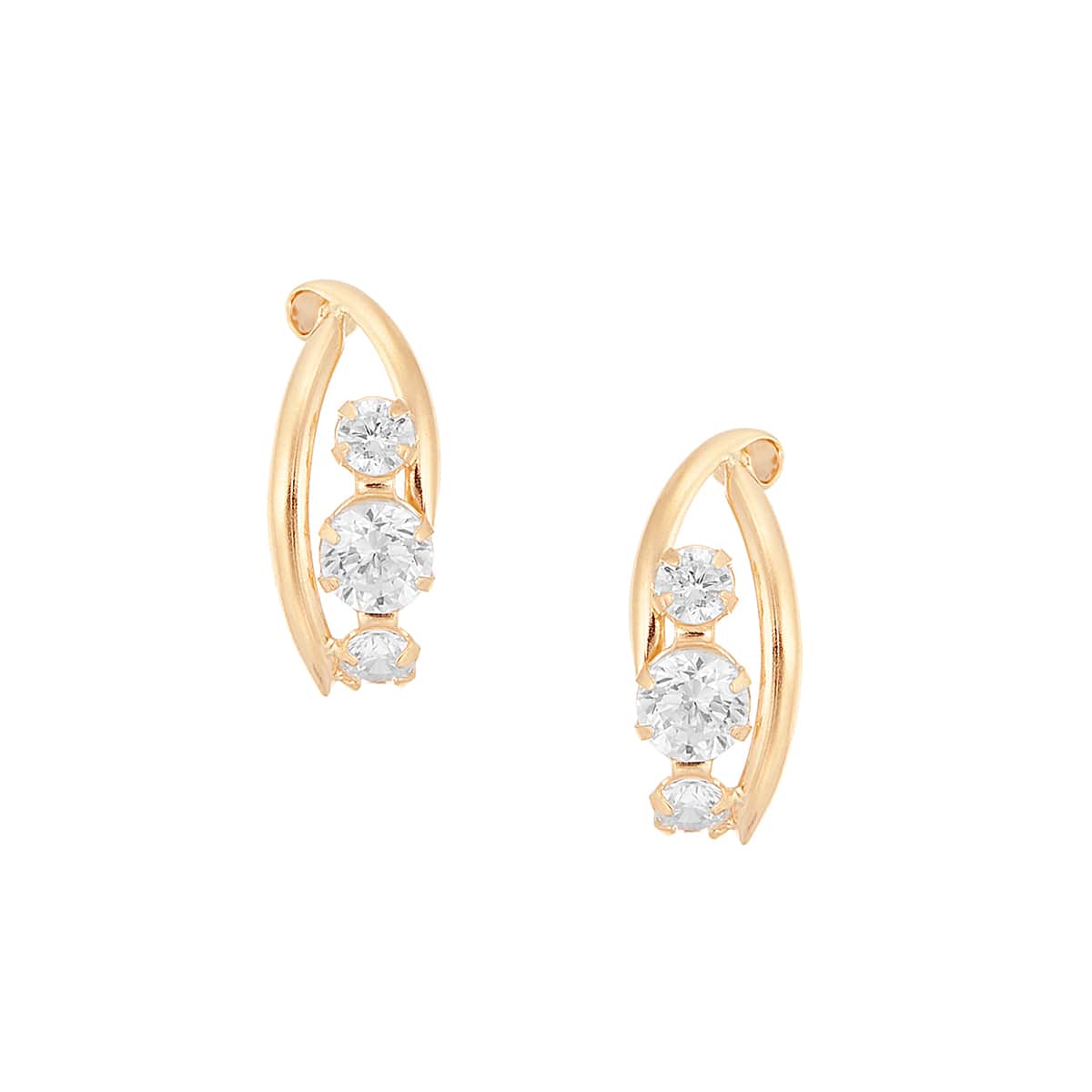 K18イエローゴールドキュービックピアス(RPE337-002)|TSUTSUMI