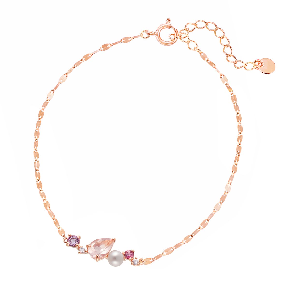 K10ピンクゴールドダイヤモンドブレスレット(RBL028)|TSUTSUMI