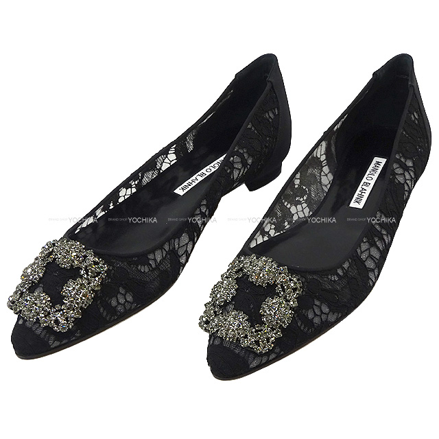 MANOLO BLAHNIK マノロブラニク バレエシューズ レース ハンギシ