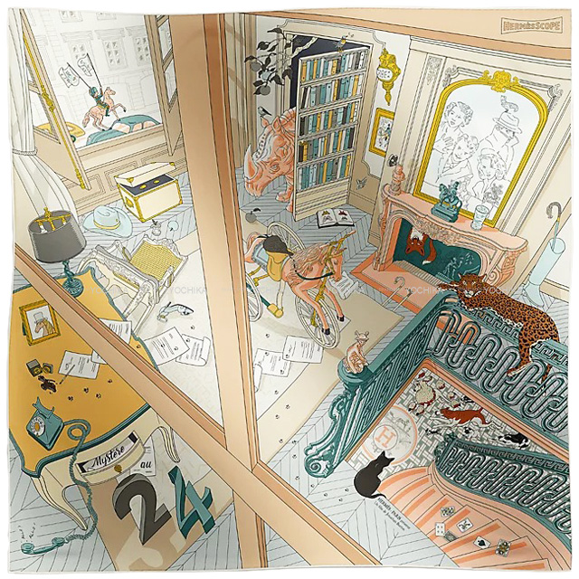 2024年 春夏 新作 HERMES エルメス スカーフ カレ90 24番地の