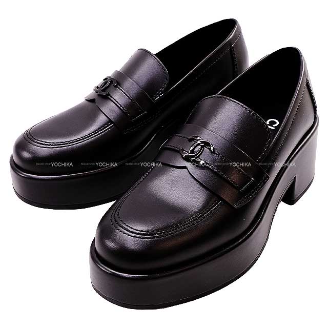 CHANEL シャネル ローファー プラットフォーム モカシン ココマーク