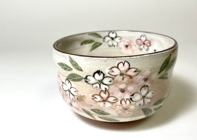 京焼・清水焼 来客用湯呑・汲出碗 着彩桜（ちゃくさいさくら）｜京焼